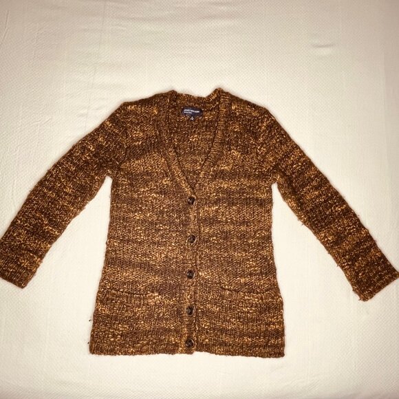 Jones New York Brown Marled Button-Front Cardigan Sweater (Medium) - Picture 4 of 11